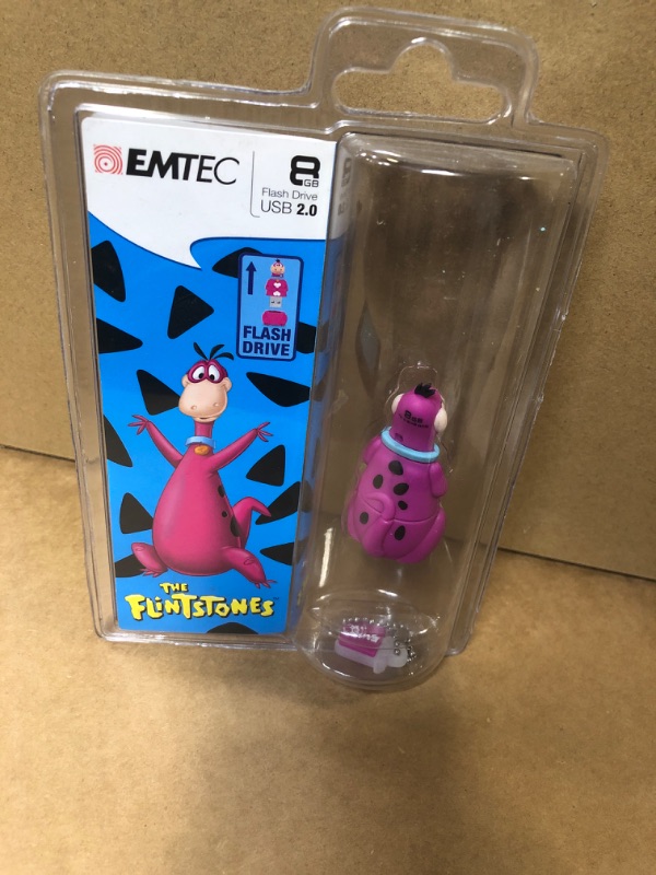 Photo 2 of EMTEC Flintstones 8 GB USB 2.0 Flash Drive, Dino
