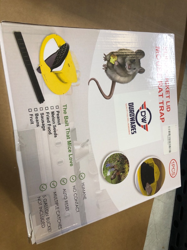 Photo 2 of You Will RID of Pesky Rodents-Improved Flip N Slide Lid Bucket Mouse Trap-High Catch Rate-DUROWARES-Humane or Lethal-Indoor-Outdoor-Auto Reset-Concealed & Sanitary Mice Rats Control-No Direct Contact
