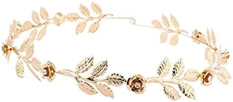 Photo 1 of Lux Accessories Rhinestone Leaf Leaves Metal Flower Crown -- BRAND NEW 