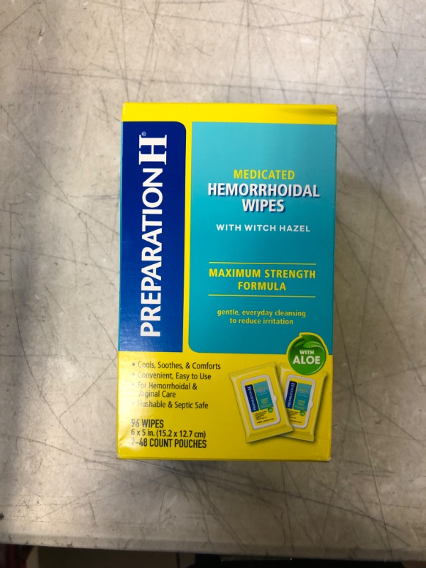 Photo 3 of Flushable Medicated Hemorrhoid Wipes 48 Count (Pack of 2)