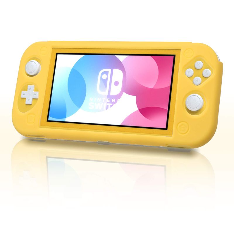 Photo 1 of ECHZOVE Silicone Case for Nintendo Switch Lite, Soft Case for Nintendo Switch Lite with Tempered Glass Screen Protector - Yellow
