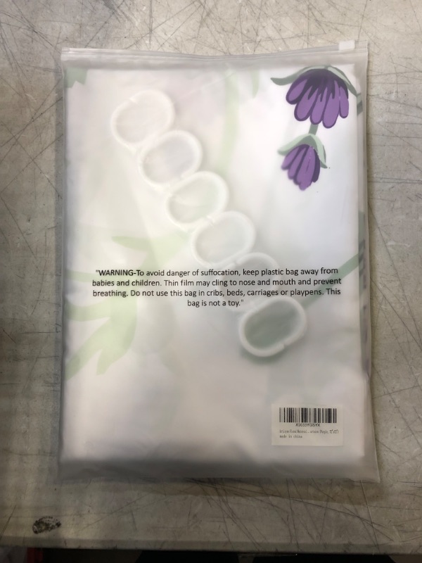 Photo 1 of Artisyne Purple Floral Watercolor Shower Curtain?Flower White Shower Curtains for Bathroom Dcor,Reinforced Metal Grommets?Easy Care with 12 Hooks (72" Wx72 H)
