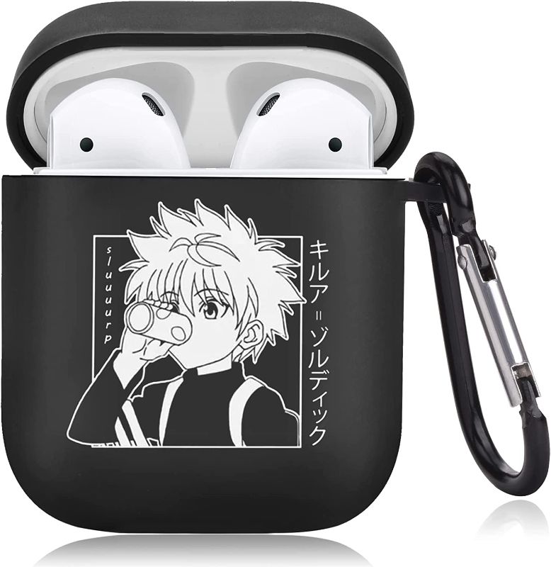 Photo 1 of Japanese Anime AirPod Case with Keychain Cute Soft Silicone Full Protective Shockproof Cover Compatible with AirPods 2nd & 1st Generation Case
