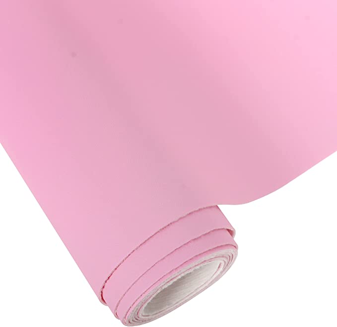 Photo 1 of Meneng Smooth Faux Leather Rolls: 12x55 Inch Solid Color Pink Soft PU Material Synthetic Leather Sheets for Handbag, Wallet, Bows, Earrings Making DIY Crafts
