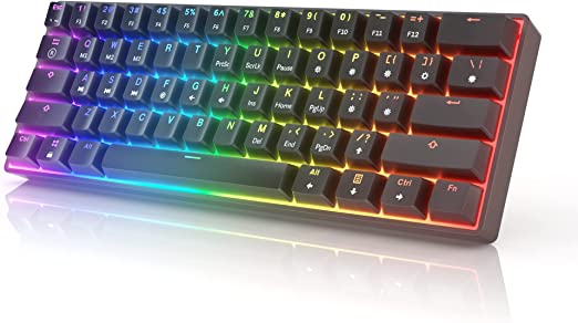 Photo 1 of HK GAMING GK61 Mechanical Gaming Keyboard - 61 Keys Multi Color RGB Illuminated LED Backlit Wired Programmable for PC/Mac Gamer Tactile 
FACTORY SEALED