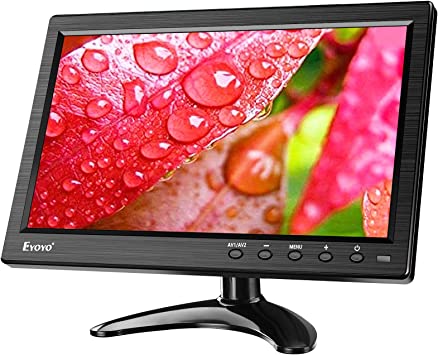 Photo 1 of Eyoyo 10 Inch Monitor 1024x600 Small Display HD TFT LCD Display Screen Support AV VGA BNC HDMI Video Input for CCTV DVD PC DVR with Speaker
