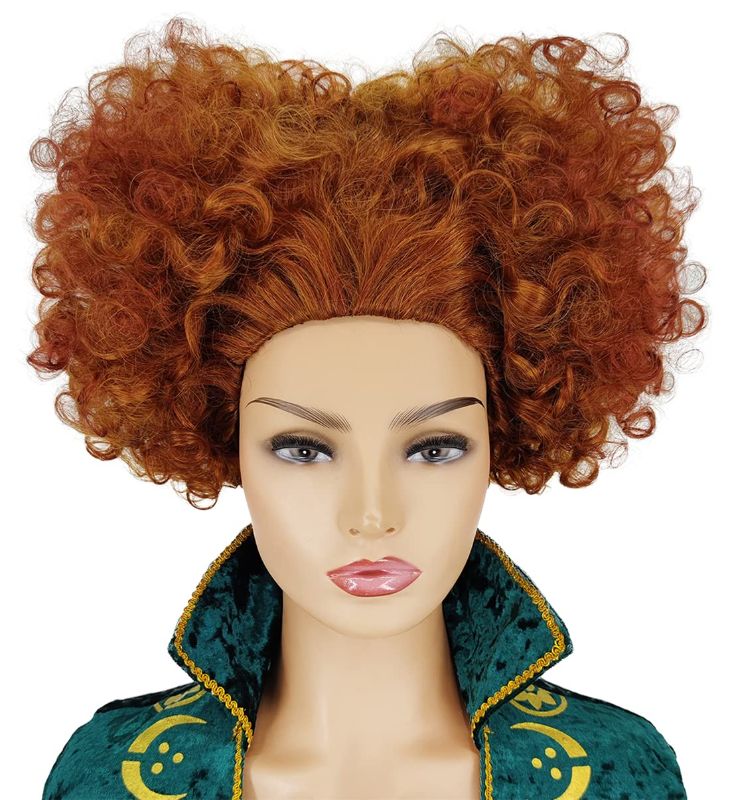 Photo 1 of Mildiso Winifred Sanderson Wig Brown Wigs for Sanderson Costume Women Short Wigs for Hocus Pocus Sanderson Sisters Costumes Cute Wigs for Party M120BR1
