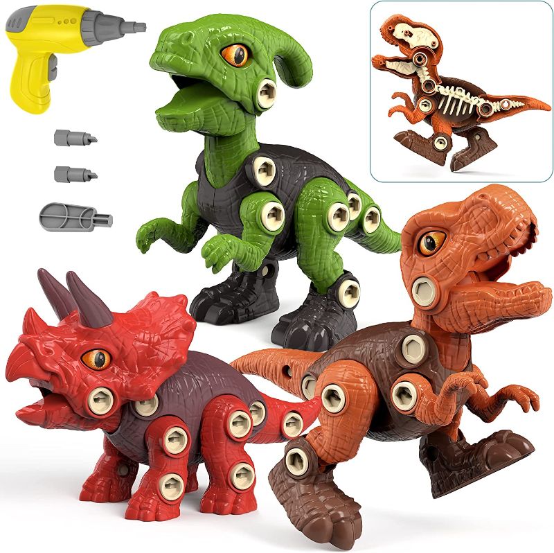 Photo 1 of Batlofty Dinosaur Toys for 3 4 5 6 7 Year Old, Take Apart Dinosaur Toys with Electric Drill, STEM Construction Educational Toys with Skeleton, Birthday Christmas Easter Gift for Boys Girls
