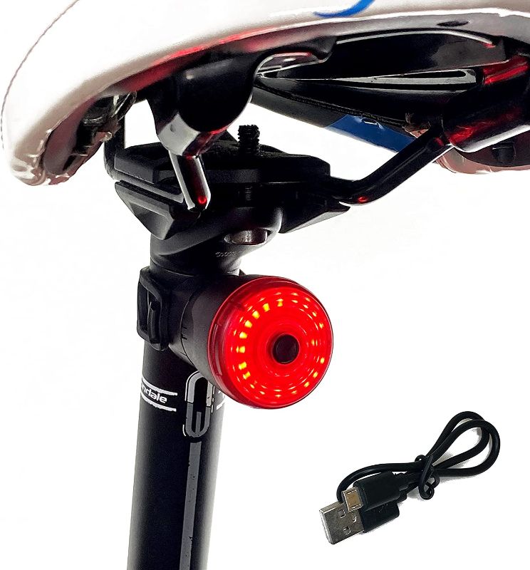 Photo 4 of  WT-003 mart Bike Tail Light, Brake Sensing Rear Bike Light, USB Rechargeable, Auto On/Off Bike Light, IPX6 Waterproof, Cycling Safety Back Taillight Accessories, Easy Mount Bike Taillight Brake Light