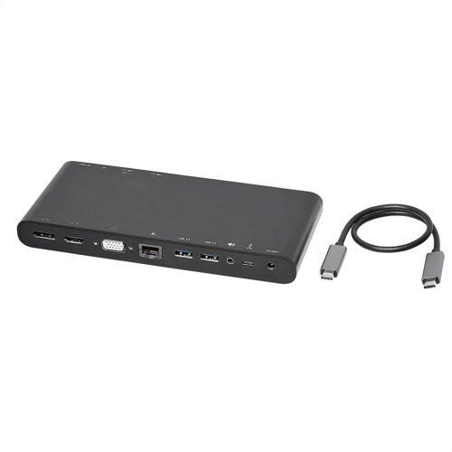 Photo 1 of Aluminum Type-C Docking with DisplayPort, HDMI, VGA, 4 USB-A, Ethernet, 75W
