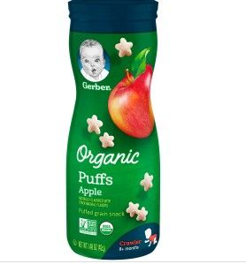 Photo 1 of (Pack of 6) Gerber Organic Puffs Apple Cereal Snacks, 1.48 Oz Canister