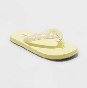 Photo 1 of Girls' Ava Slip-on Thong Sandals - Cat & Jack Yellow S