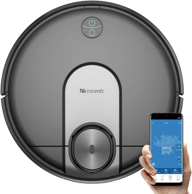 Photo 1 of Proscenic M7 Pro Robot Vacuum Cleaner, Laser Navigation, 2700Pa Powerful Suction, APP & Alexa Control, Multi Floor Mapping, Ideal for Pets Hair, Carpets and Hard Floors, Black