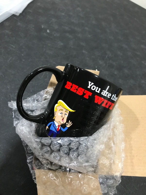 Photo 2 of 12oz Color-Changing Funny Coffee Mug - Top Trump Merchandise - Best Birthday Gifts for Women Who Have Everything, Unique Wedding Gift Ideas for Wife,
