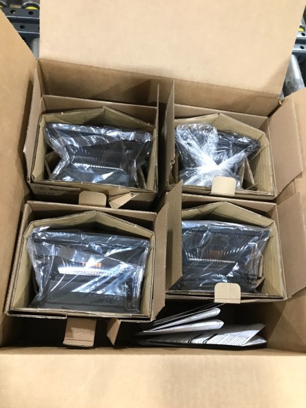 Photo 1 of 4 Pack Westinghouse Pagoda II Black Solar Post Cap Lights for 4 x 4 Wood Posts
