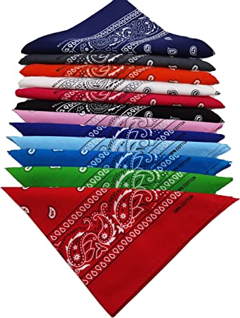 Photo 1 of 100% Cotton bandanas/scarves for Men & Women Paisley printed 18pcs
