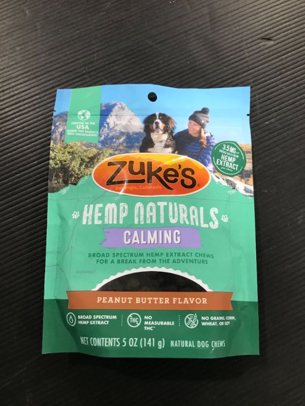 Photo 2 of Zuke's Hemp Naturals Calming Peanut Butter Recipe Dog Treats 5-oz