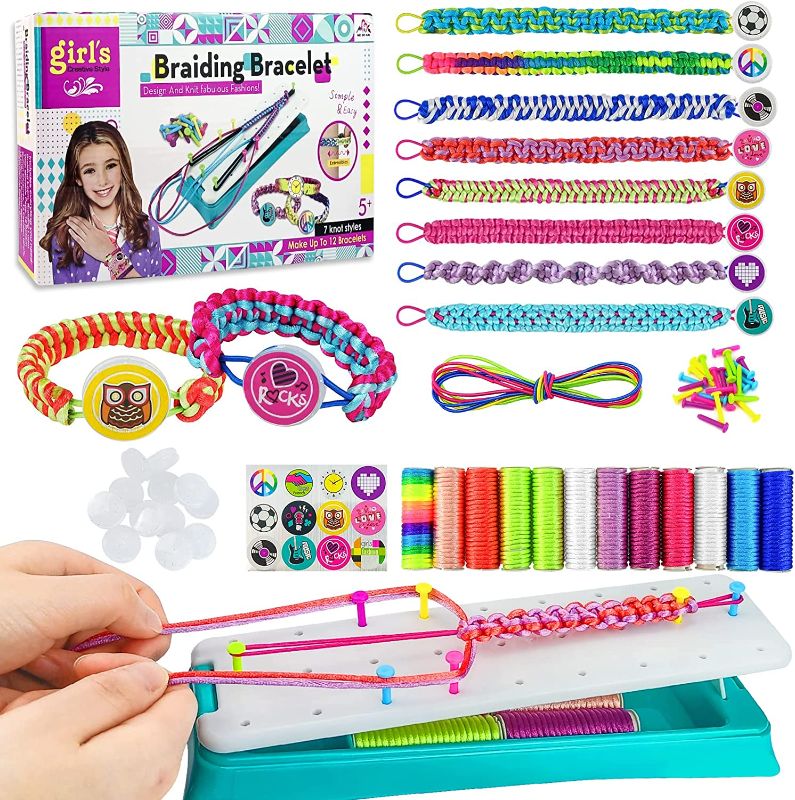 Photo 1 of Friendship Bracelet Making Kit, Girls Craft DIY Crafts Supplies for 8+ Years Old Teen Girls Gifts Ideas, Braid Bracelets for Friends, Handmade Gifts for Christmas, Birthday, Rewarding, Activity
