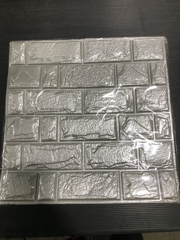 Photo 1 of 10 Pack- Peel and Stick Backsplash- Grey Brick