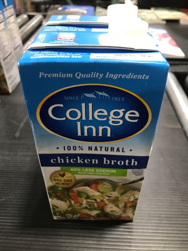 Photo 2 of 2 Pack- College Inn Gluten Free Low Sodium Chicken Broth - 32 fl oz [EXP 10-19-22]