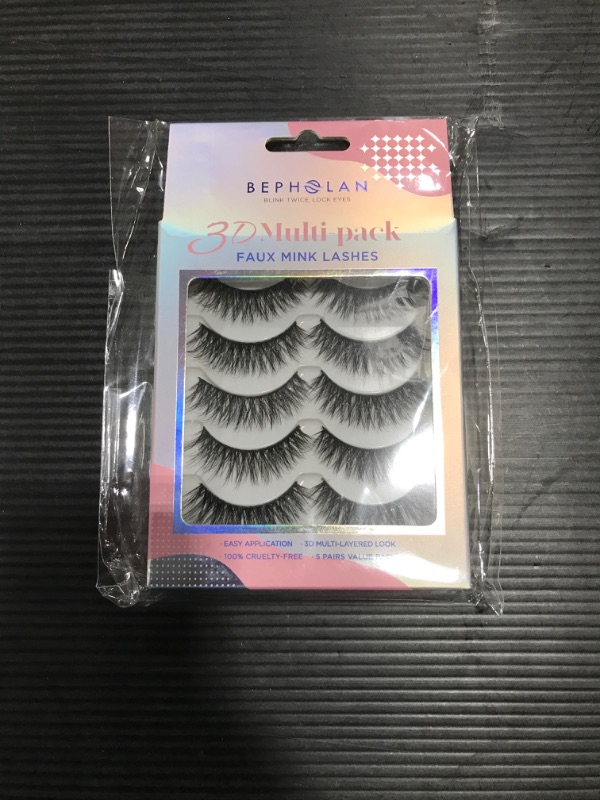 Photo 2 of BEPHOLAN 5 Pairs Faux Mink False Eyelashes (5 Pairs)
