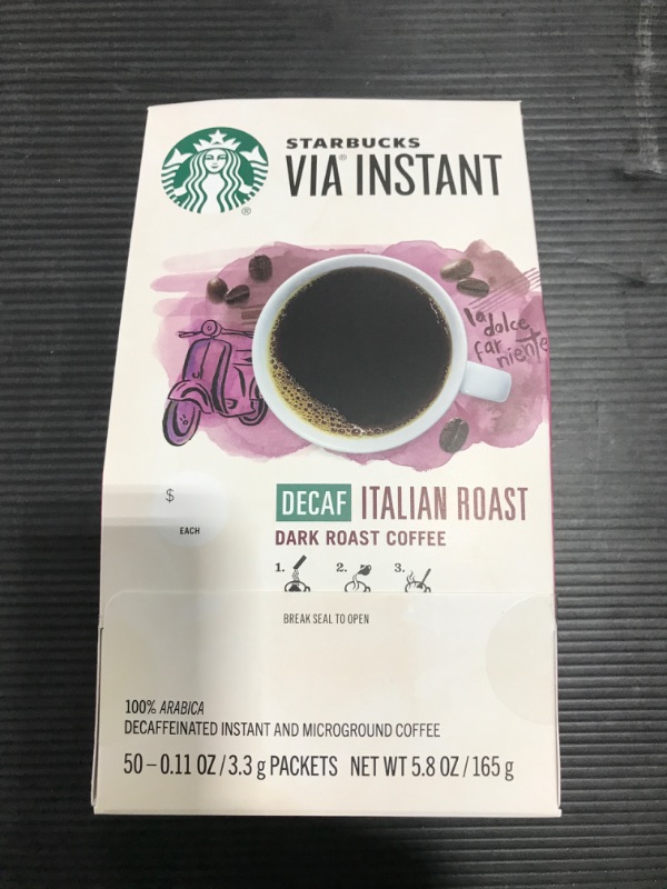 Photo 1 of [EXP 10-17-22] Starbucks Via Italian Dec Sing; Pack of 50
