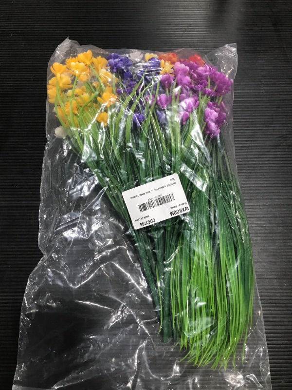 Photo 2 of 10pcs Artificial Flowers for Outdoors, UV Resistant Plastic Flowers