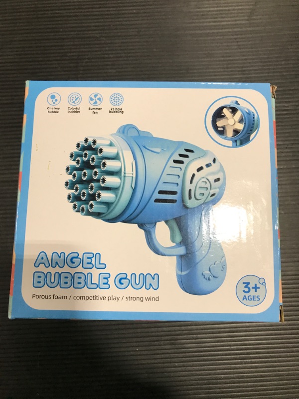 Photo 1 of 23 Hole Bubble Machine for Kids- Blue