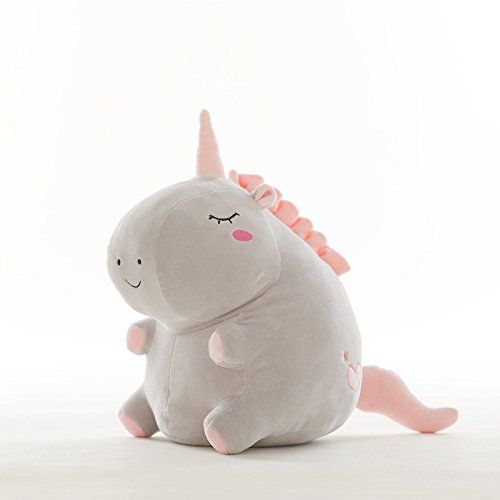 Photo 1 of DUDIANMIMI Cute Soft Unicorn Plushie for Kids – White Fat Unicorn Plushie Doll 