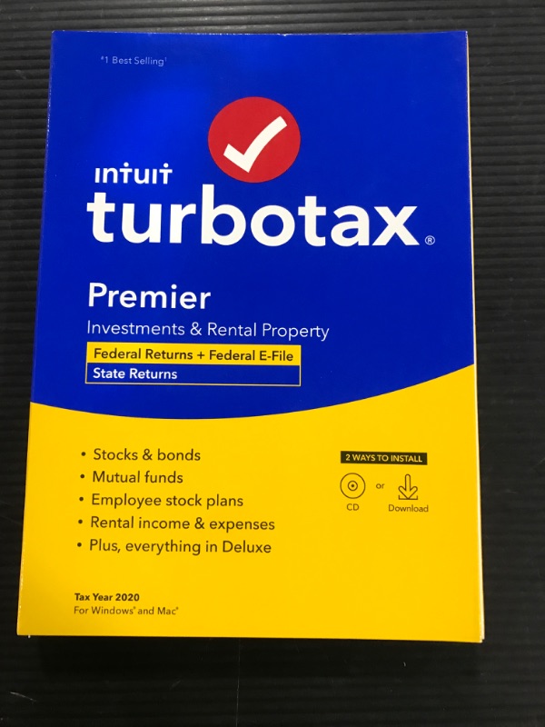 Photo 2 of [Old Version] TurboTax Premier 2020 Desktop Tax Software, Federal and State Returns + Federal E-file [Amazon Exclusive] [PC/Mac Disc]
