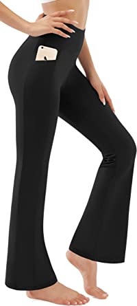 Photo 1 of AFITNE Women's Boot Cut Yoga Pants with Pockets High Waist Tummy Control Flare Pants for Workout
