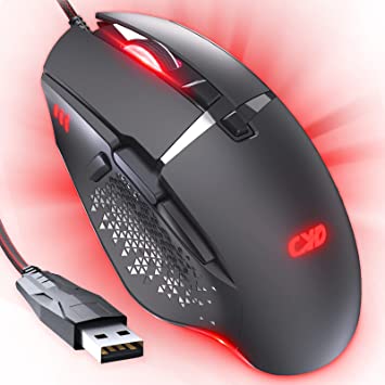 Photo 1 of CYD C309 RGB Wired-Mouse for Laptop, Below $40 Favorite Cheap Gaming Mouse, Ergonomic Design Mouse Gaming Wired, Programmable Mouse Gamer, Snap-Change Tracking & Shootout Mouse Wired RGB
