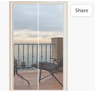 Photo 1 of YUFER White Magnetic Screen Door Fits Door Size 36×82 Fiberglass Mesh Door Screen with Magnets Heavy Duty, Magnet Screen for Doorway Sliding Door Front Doors -Screen Size 38" x 83"
