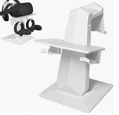 Photo 1 of  VR Stand Accessories Compatible with Quest 2/Rift S/Valve Index/HP Reverb G2/Quest/PSVR 2/ Pico 4 VR Headset and Touch Controllers?Gray-White?
