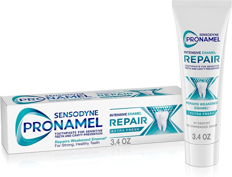 Photo 1 of 
Sensodyne Pronamel Intensive Enamel Repair Toothpaste for Sensitive Teeth, to Reharden and Strengthen Enamel, Extra Fresh - 3.4 Ounces