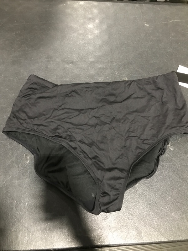 Photo 2 of 24th and Ocean Women's Bikini Bottoms Black - Black High-Waist Bikini Bottoms - Women & Plus SIZE 18W
