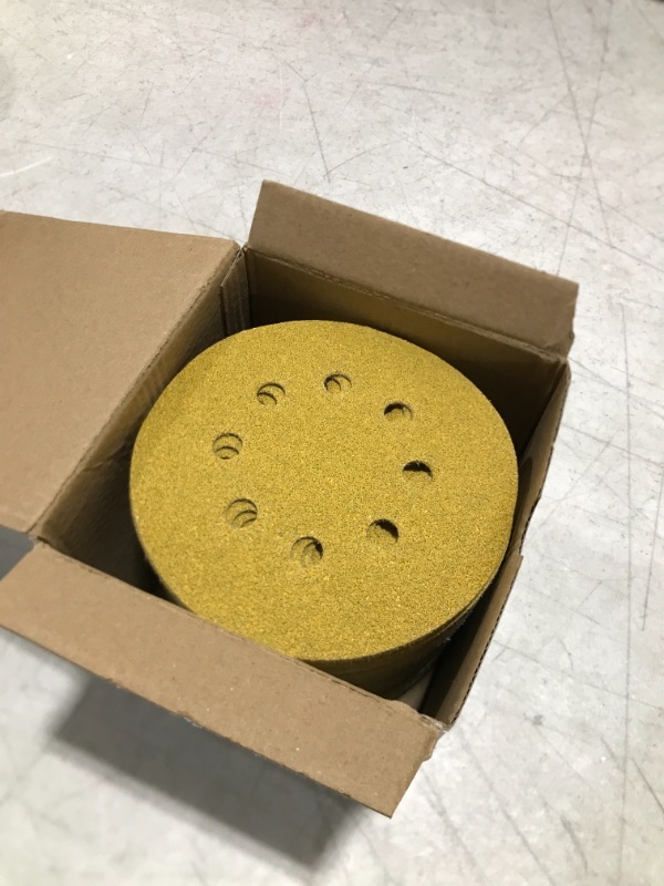 Photo 2 of 5-Inch 8-Hole Hook and Loop Sanding Discs 60-Grit Random Orbit Sandpaper