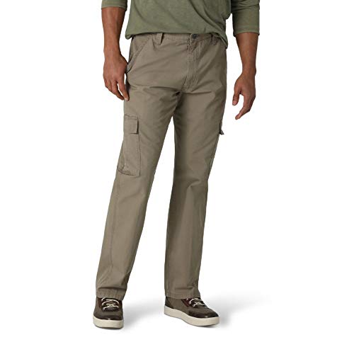 Photo 1 of Wrangler Authentics Men's Twill Relaxed Fit Cargo Pant (Logan), Military Khaki Ripstop, 33W X 30L