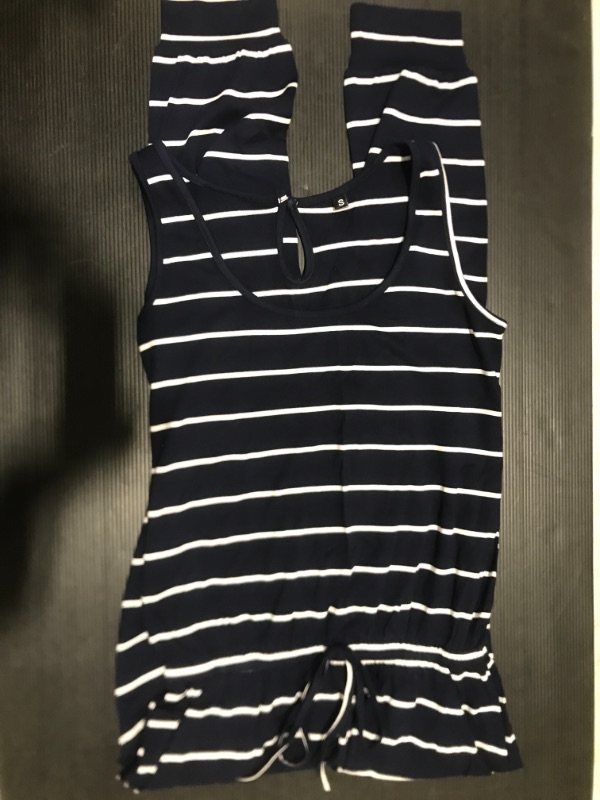 Photo 1 of 1PC BLUE STRIPPED SIZE SMALL JUMPSUIT  