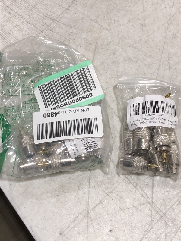 Photo 2 of 2pc Adapter N plug male to SMA female jack RF Coax connector straight - 20pcs