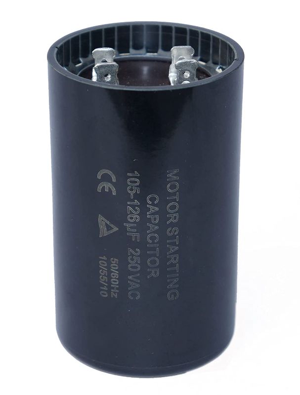 Photo 1 of KBL 105-126 MFD (uF) Motor Start Capacitor Compatible for Franklin Control Box 2823008110, 2823018110, 2801084915, 2823018310, 2823508110 1.0 1.5 and 2 HP Well Pump and Others 