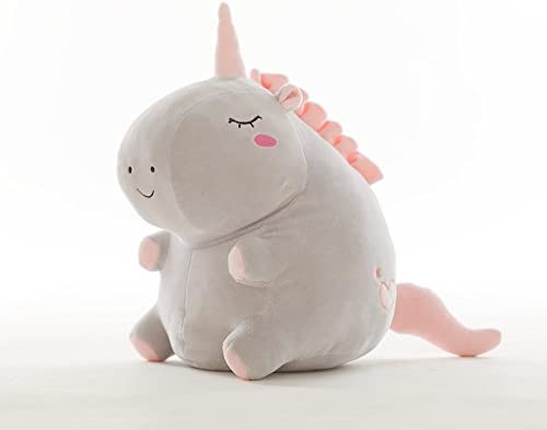 Photo 1 of DUDIANMIMI Cute Soft Unicorn Plushie for Kids – Grey Fat Unicorn Plushie Doll 