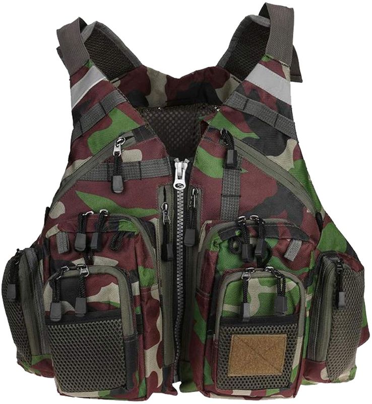 Photo 1 of [One Size] Flygo Trout Fishing Vest Fly Fishing Vests- Camo