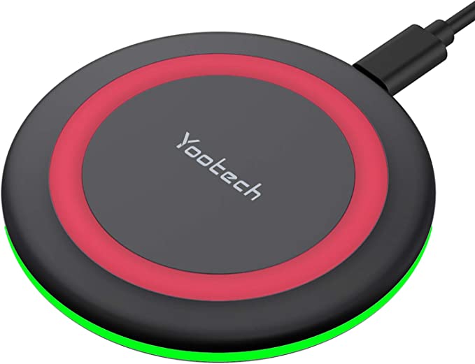 Photo 1 of Yootech Wireless Charger,10W Max Fast Wireless Charging Pad Compatible with iPhone 14/14 Plus/14 Pro/14 Pro Max/13/13 Mini/SE 2022/12/11/X/8,Samsung Galaxy S22/S21/S20,AirPods Pro 2(No AC Adapter)