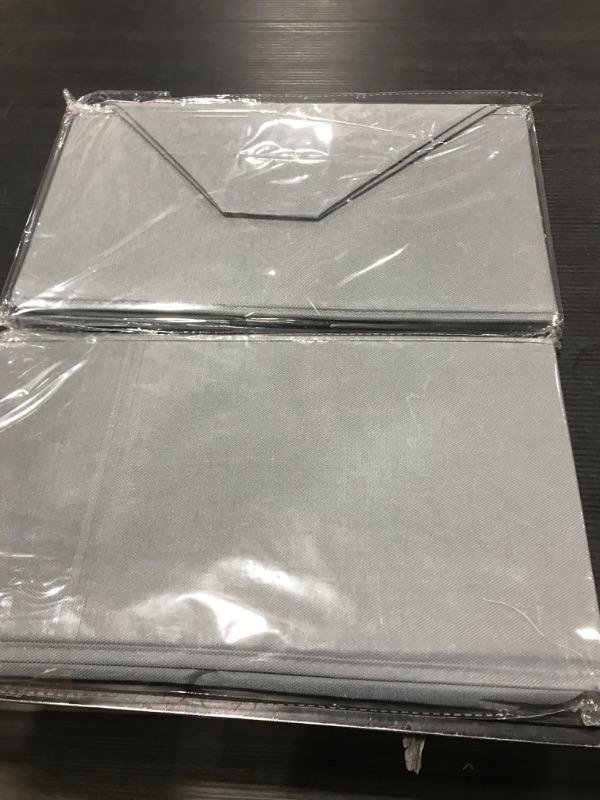 Photo 1 of  2 Pc Storage Set in Gray Folding Bin, 2 Count
