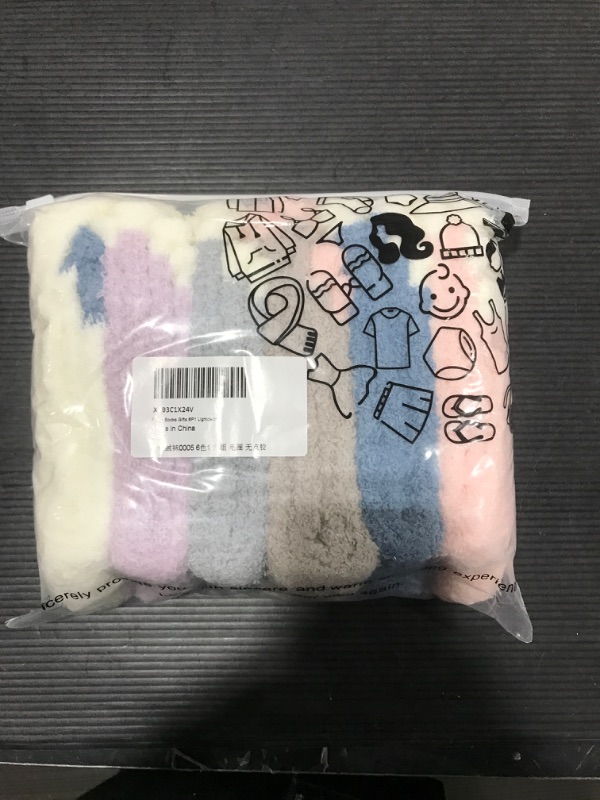 Photo 1 of ASSORTED COLORS FUZZY SOCKS 
6 PACK 
