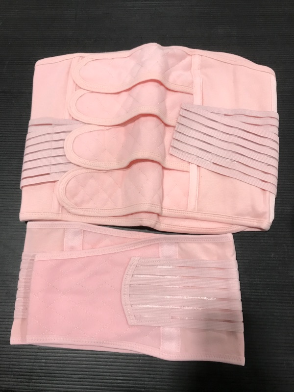 Photo 2 of AKSO MEDICOS Maternity Belly Band for Pregnant Women Adjustable Maternity Belt Pregnancy Belly Support Belt Pink X-Large
