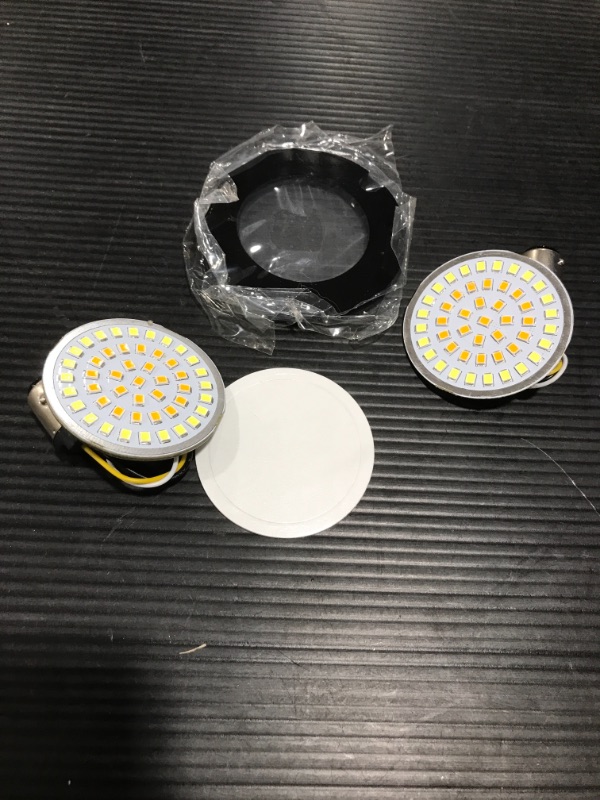 Photo 1 of Amazicha 1157 2" Bullet LED Front Turn Signals Light White Amber Blinker Light Compatible for Harley Davidson Sportster Softail Touring Dyna Amber and White