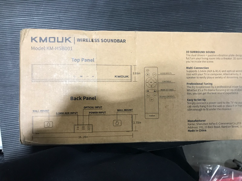 Photo 4 of KMOUK wireless Soundbar 