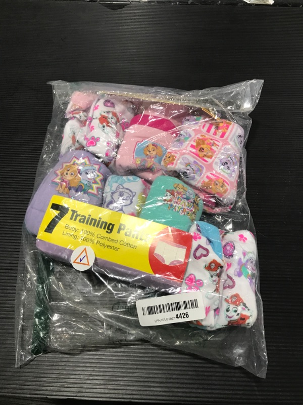 Photo 2 of 4T Paw Patrol Toddler Girls Training Pants 7-Pack- OPENED PACKAGING 
